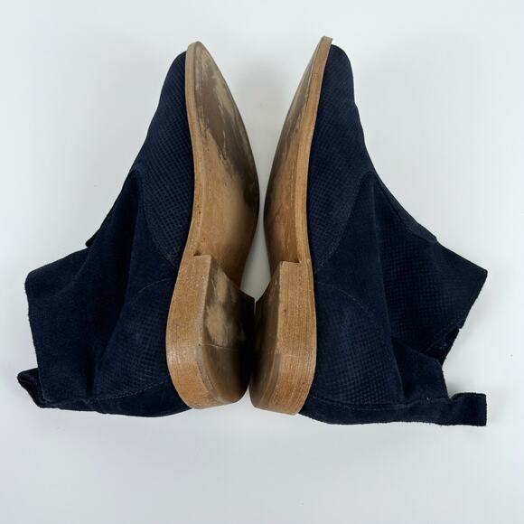 Tamaris Cigarra Blue Suede Leather Ankle Boots Size 39 Minimalist Casual Classic - Picture 9 of 15